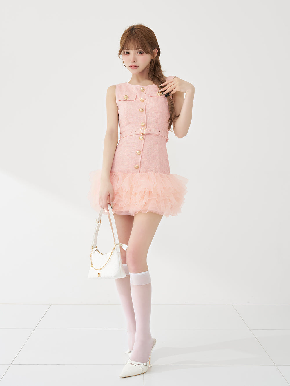 モデル：158cm（着用サイズ：FREE　着用カラー：PNK）