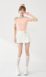 モデル：158cm（着用サイズ：S　着用カラー：WHT）