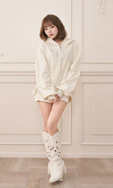 モデル：158cm（着用サイズ：FREE　着用カラー：WHT）