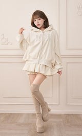 モデル：158cm（着用サイズ：FREE　着用カラー：WHT）