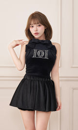 モデル：158cm（着用サイズ：FREE　着用カラー：BLK）