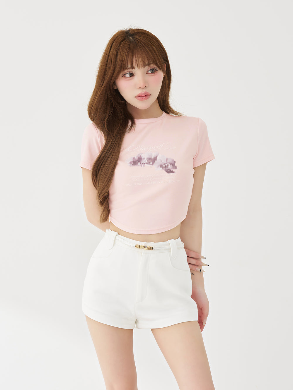 Orchidflower Tシャツ - pnk
