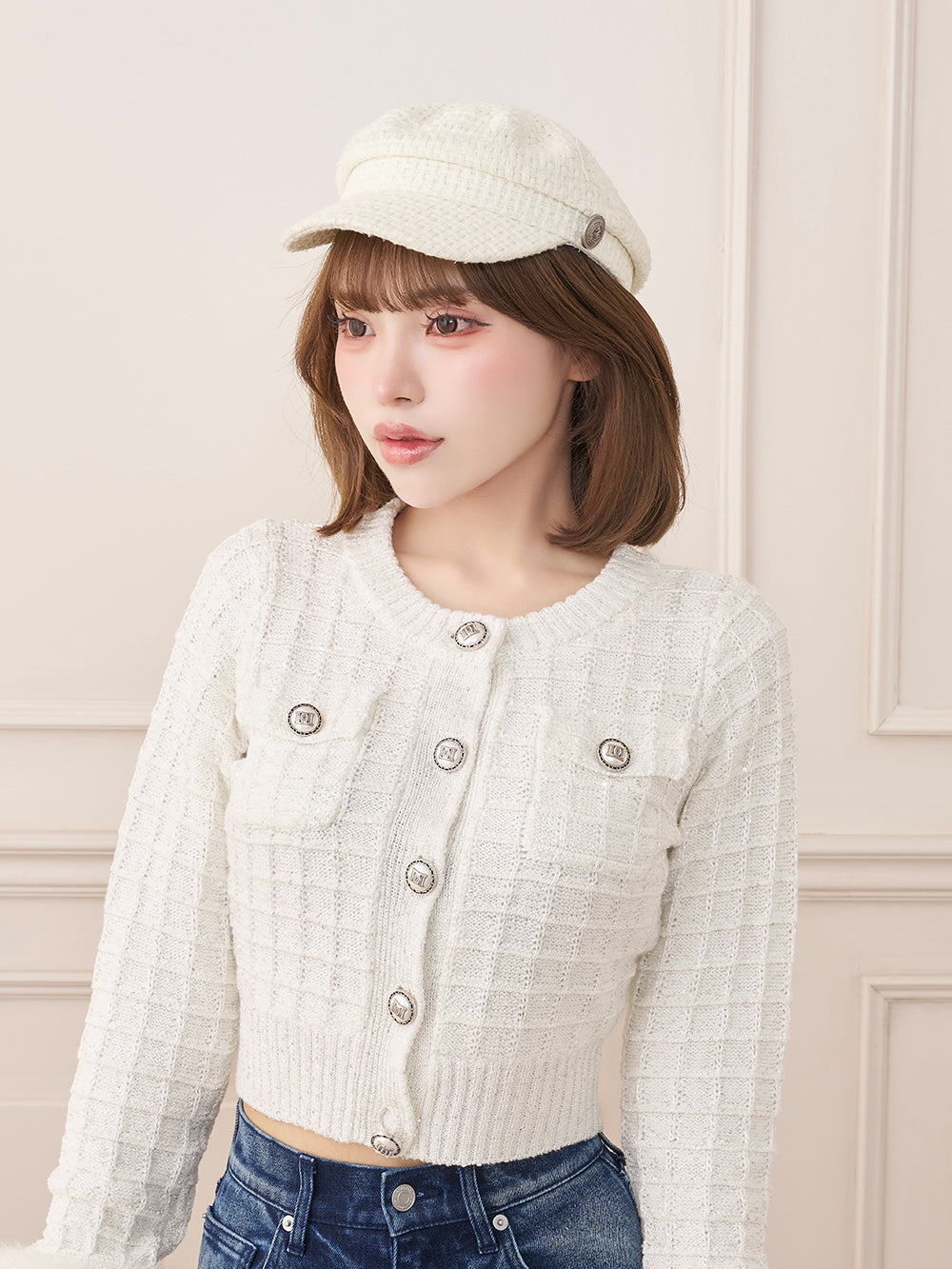 モデル：158cm（着用サイズ：FREE　着用カラー：WHT）