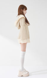 モデル：158cm（着用サイズ：FREE　着用カラー：IVO）