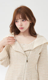 モデル：158cm（着用サイズ：FREE　着用カラー：IVO）