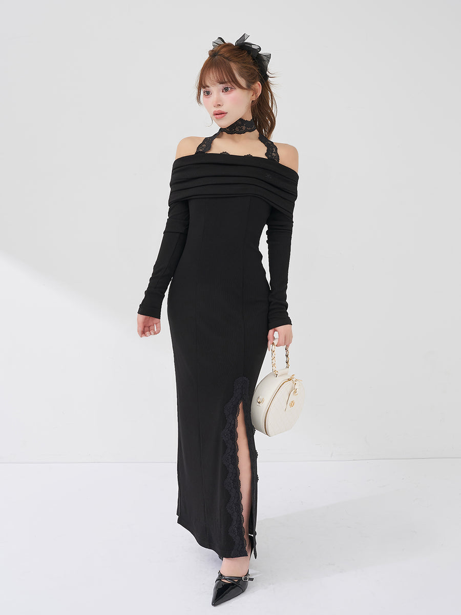 モデル：158cm（着用サイズ：FREE　着用カラー：BLK）