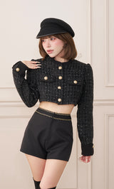 モデル：158cm（着用サイズ：S　着用カラー：BLK）