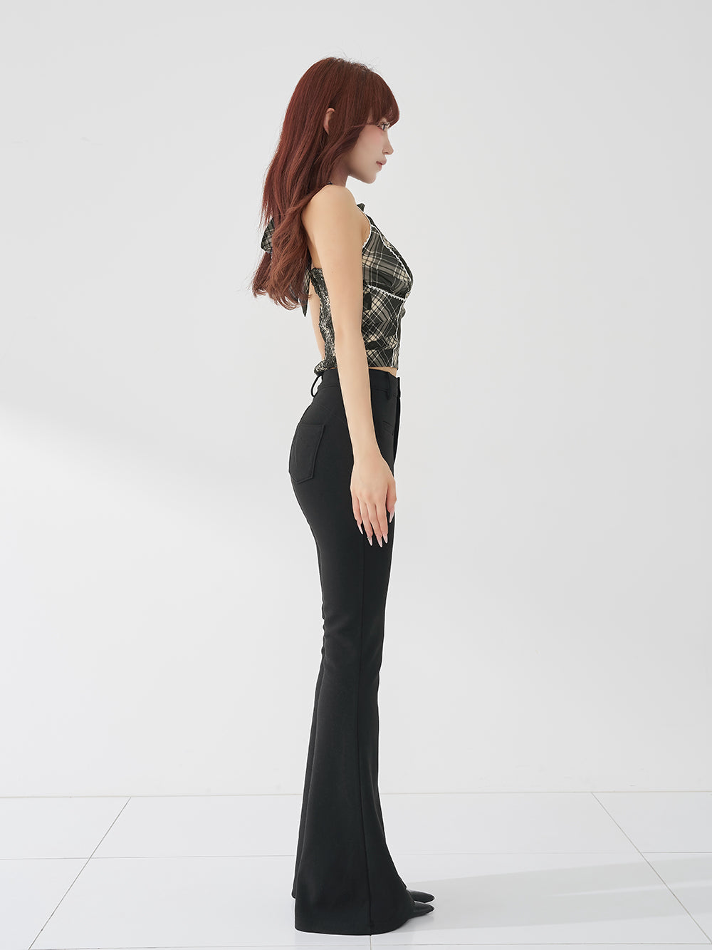 モデル：158cm（着用サイズ：S　着用カラー：BLK）