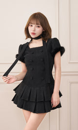 モデル：158cm（着用サイズ：FREE　着用カラー：BLK）