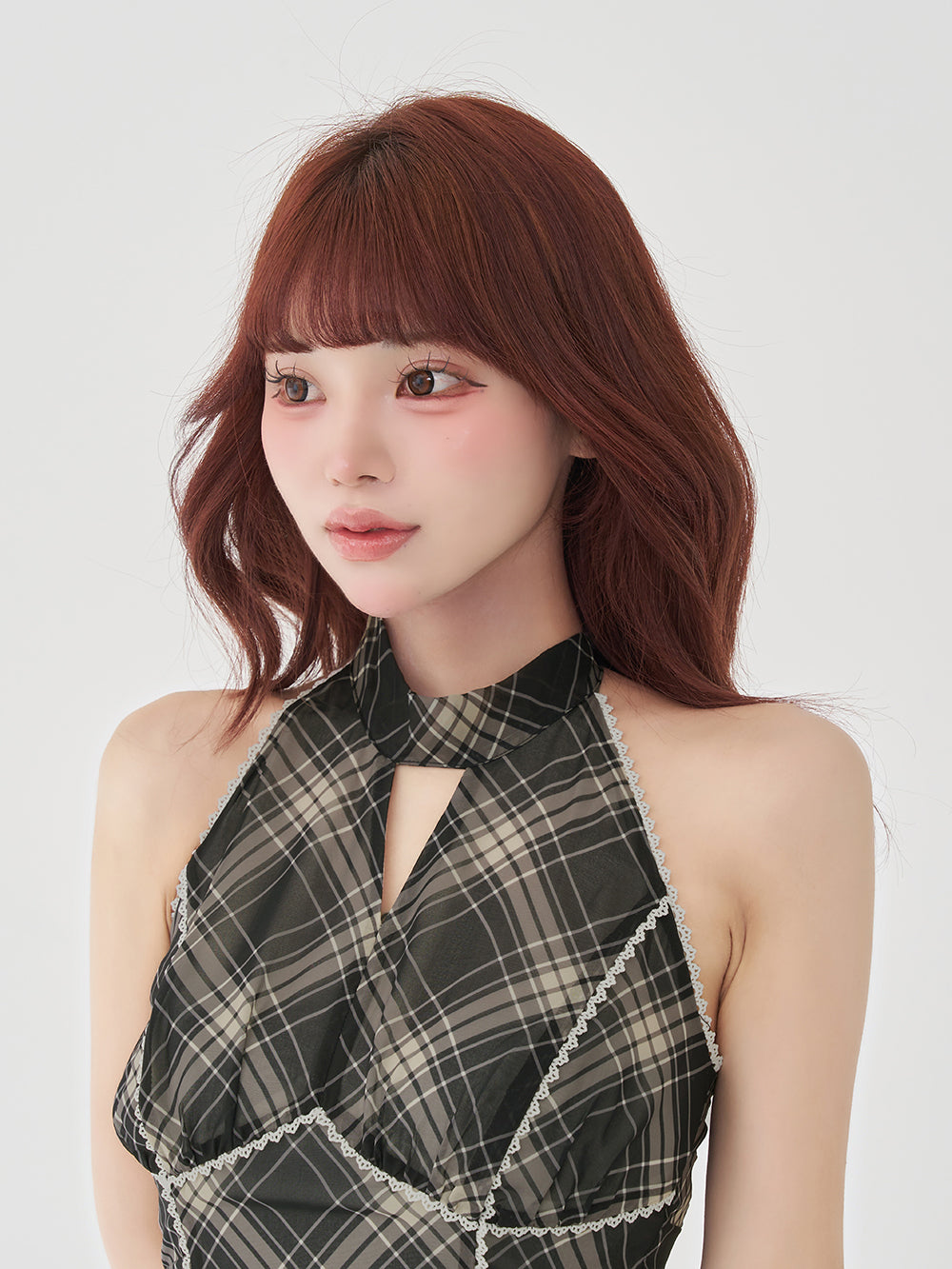 モデル：158cm（着用サイズ：FREE　着用カラー：BLK）