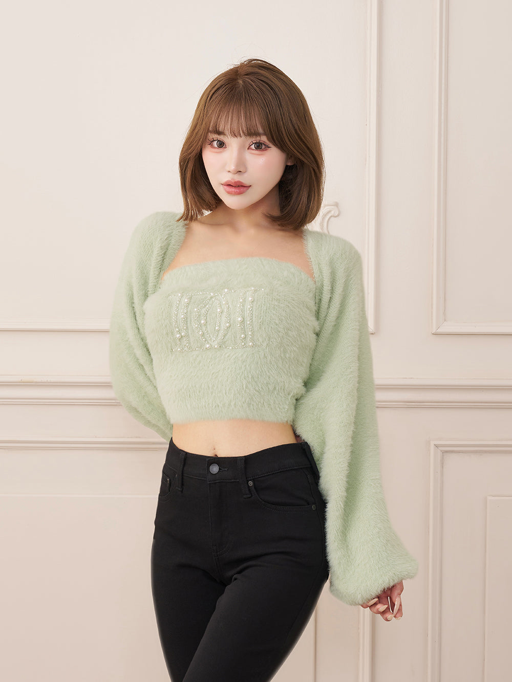 モデル：158cm（着用サイズ：FREE　着用カラー：MNT）