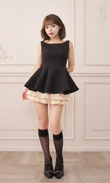 モデル：158cm（着用サイズ：FREE　着用カラー：BLK）