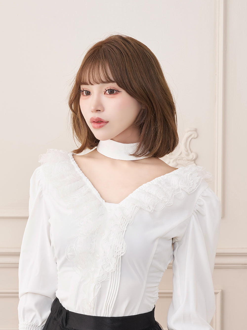 モデル：158cm（着用サイズ：FREE　着用カラー：WHT）
