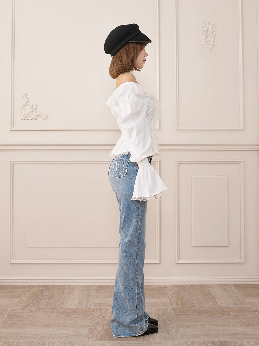 モデル：158cm（着用サイズ：FREE　着用カラー：WHT）