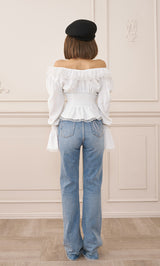 モデル：158cm（着用サイズ：FREE　着用カラー：WHT）