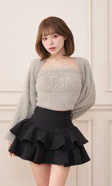 モデル：158cm（着用サイズ：FREE　着用カラー：GRY）