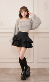 モデル：158cm（着用サイズ：FREE　着用カラー：GRY）