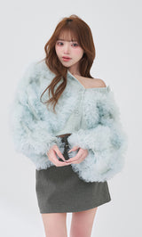 モデル：158cm（着用サイズ：FREE　着用カラー：SAX）