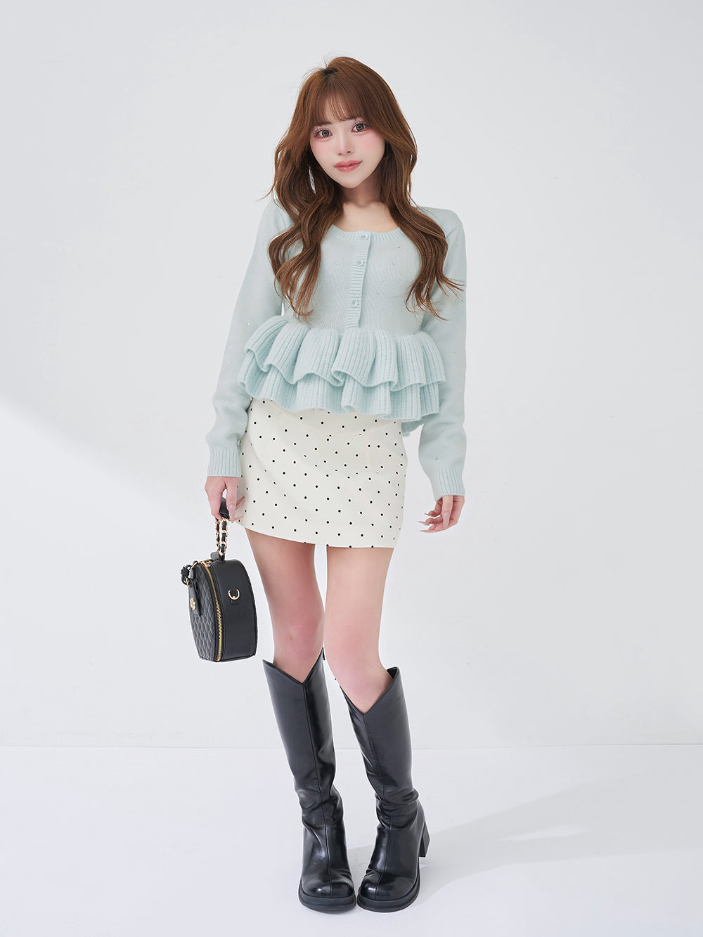 モデル：158cm（着用サイズ：FREE　着用カラー：SAX）