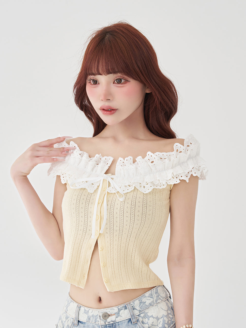 モデル：158cm（着用サイズ：FREE　着用カラー：YEL）