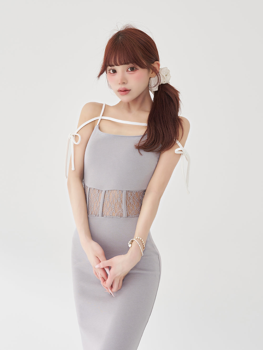 モデル：158cm（着用サイズ：FREE　着用カラー：GRY）