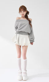 モデル：158cm（着用サイズ：S　着用カラー：WHT）