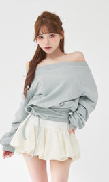 ダーリッチ ウエストデザインビジューオフショルダートップス GRY ダーリッチ darich ウエストデザインビジューオフショルダートップス