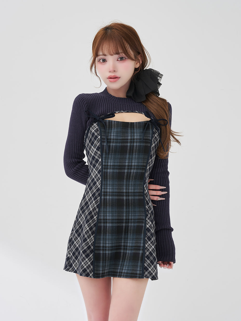 モデル：158cm（着用サイズ：FREE　着用カラー：NVY）