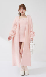 Darich♡ピンクロングカーデ♡ シャギーワンピロングカーデセット – Darich