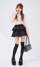 モデル：158cm（着用サイズ：FREE　着用カラー：BLK）