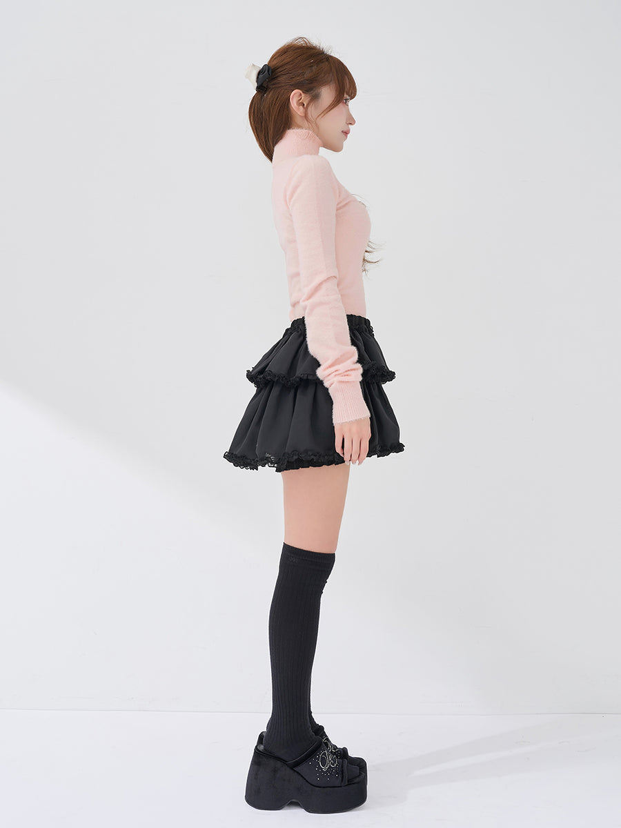 モデル：158cm（着用サイズ：FREE　着用カラー：BLK）