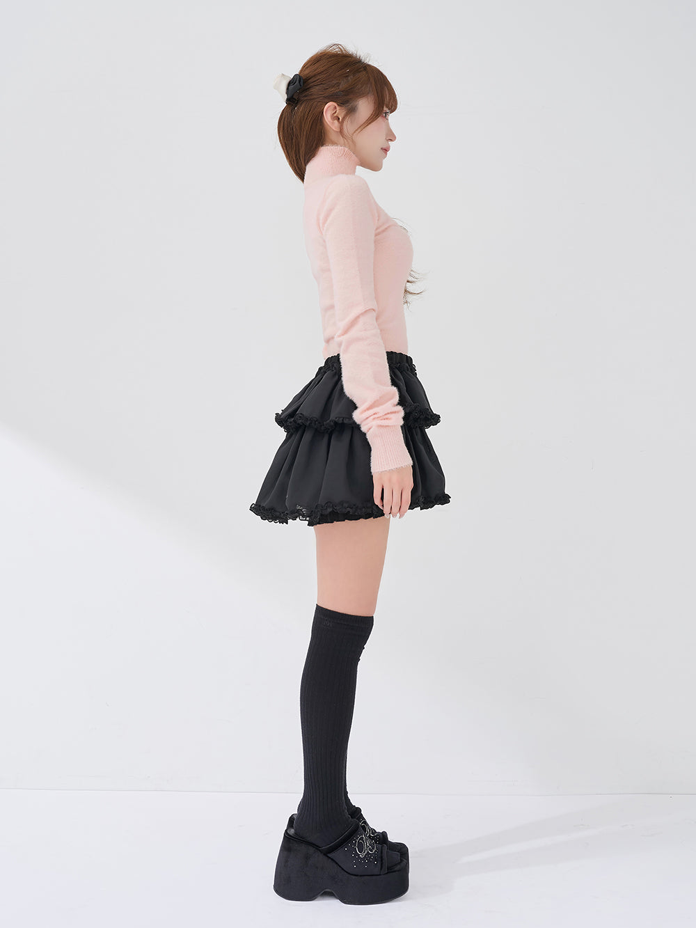 ハイネックシャギーニットトップス – Darich