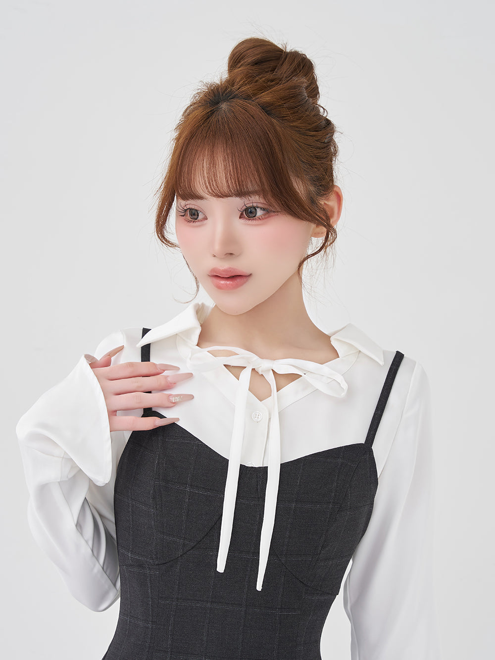 レイヤードランダムヘムチェックミニワンピース – Darich