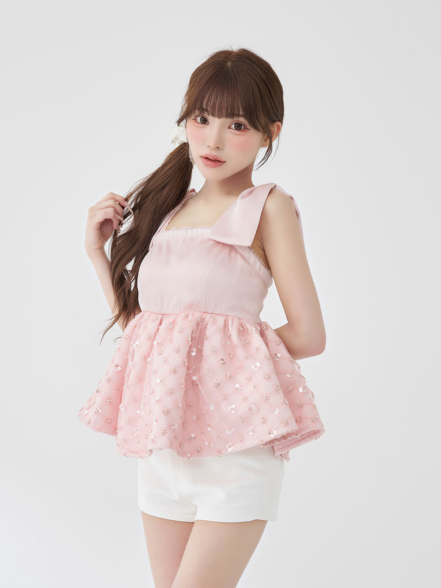 モデル：158cm（着用サイズ：FREE　着用カラー：PNK）