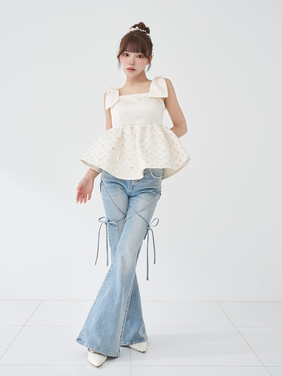 モデル：158cm（着用サイズ：FREE　着用カラー：WHT）