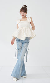 モデル：158cm（着用サイズ：FREE　着用カラー：WHT）