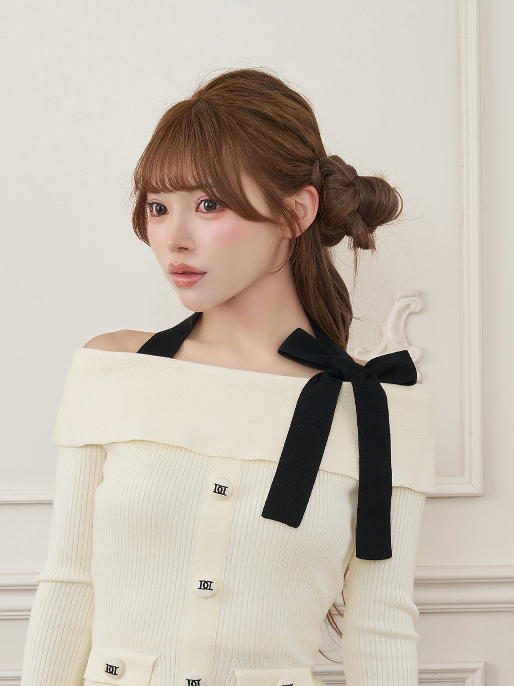 モデル：158cm（着用サイズ：FREE　着用カラー：WHT）