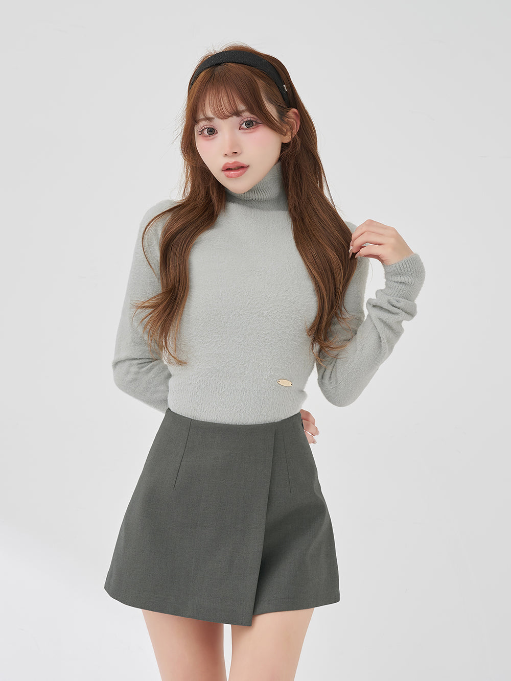 ハイネックシャギーニットトップス – Darich