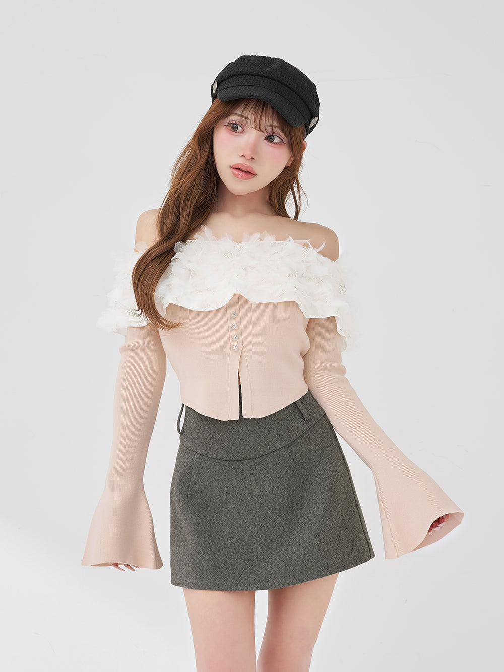 フレアスリーブフラワーオフショルトップス ダーリッチ Darich フレアスリーブフラワーオフショルトップス – Darich