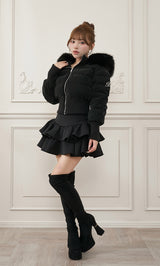 モデル：158cm（着用サイズ：S　着用カラー：BLK）