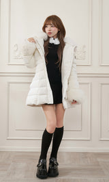 モデル：158cm（着用サイズ：S　着用カラー：WHT）