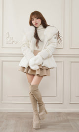 モデル：158cm（着用サイズ：S　着用カラー：WHT）