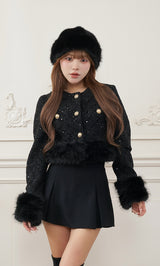 モデル：158cm（着用サイズ：S　着用カラー：BLK）