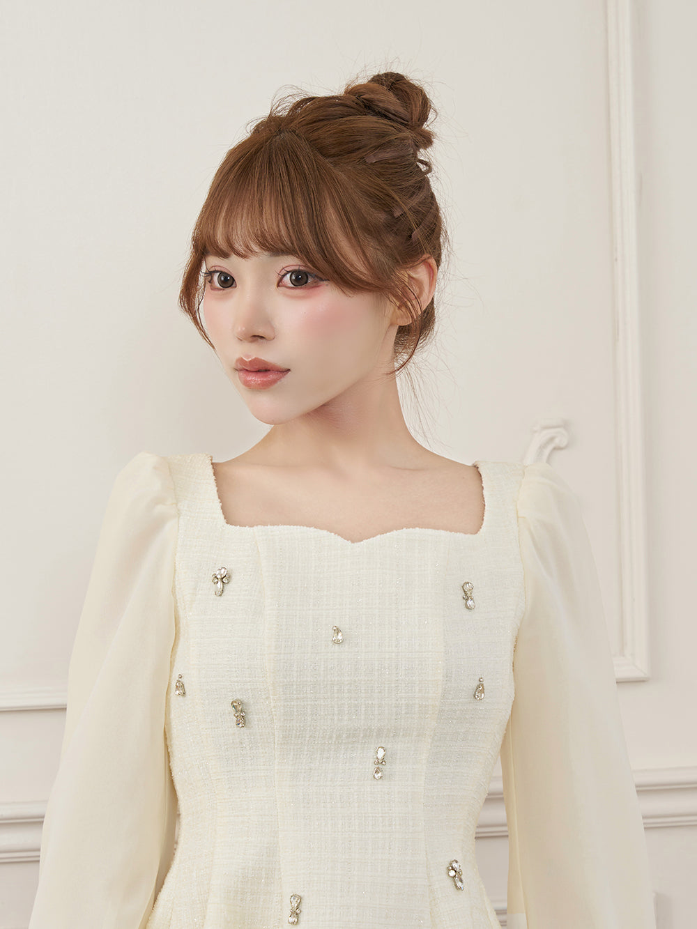 モデル：158cm（着用サイズ：FREE　着用カラー：WHT）