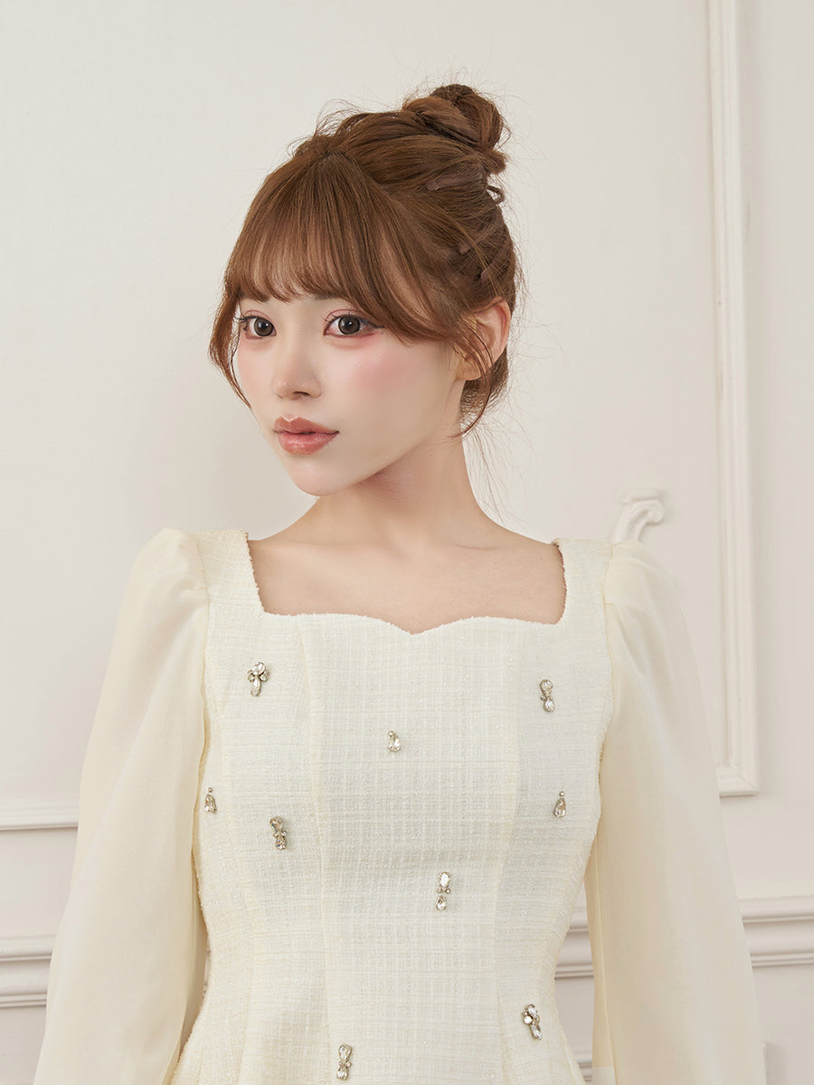 モデル：158cm（着用サイズ：FREE　着用カラー：WHT）