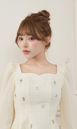 モデル：158cm（着用サイズ：FREE　着用カラー：WHT）