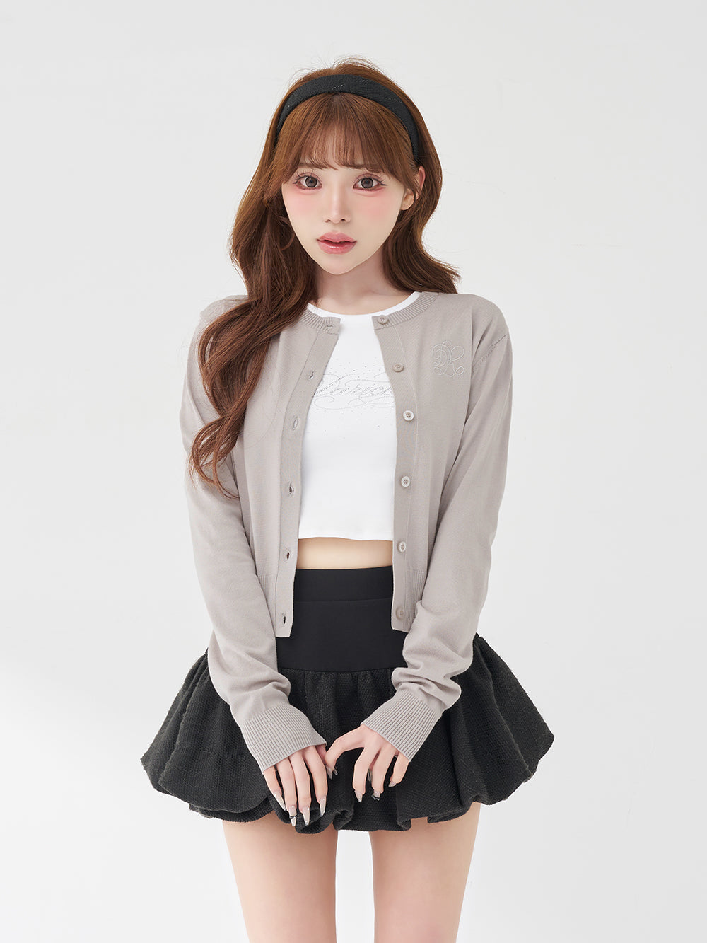 モデル：158cm（着用サイズ：FREE　着用カラー：GRY）