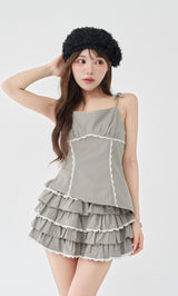モデル：158cm（着用サイズ：FREE　着用カラー：GRY）