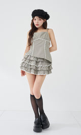 モデル：158cm（着用サイズ：FREE　着用カラー：GRY）