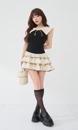 モデル：158cm（着用サイズ：FREE　着用カラー：BLK）